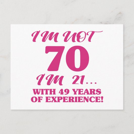 70おもしろい誕生日 ポストカード (正面)