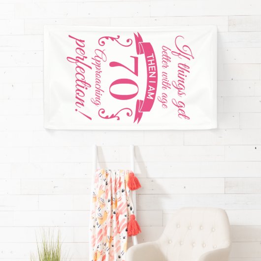 70おもしろい誕生日「完璧」 横断幕 (インサイチュ)