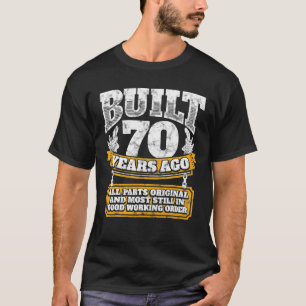 70おもしろい誕生日B日ギフトことわざ年齢70年 Tシャツ