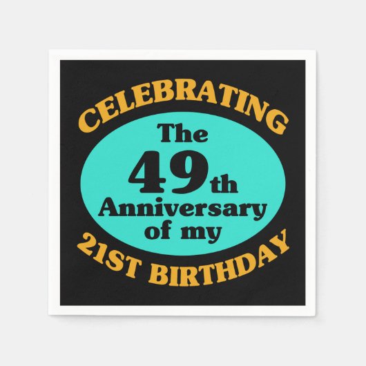 70おもしろい誕生日Gagギフト スタンダードカクテルナプキン (正面)