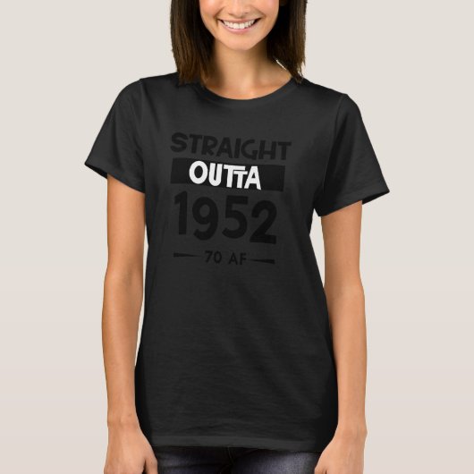 70おもしろいth誕生日シャツストレートアウトタ1952ファンズ tシャツ (正面)