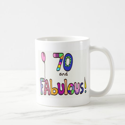 70およびすばらしい第70誕生日 コーヒーマグカップ (右)