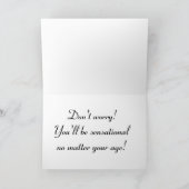 70およびセンセーショナルなパーソナライズ70番目の誕生日カード カード (内部)