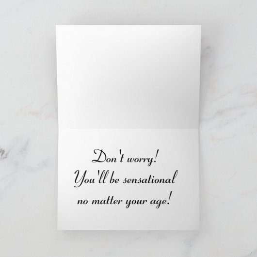 70およびセンセーショナルなパーソナライズ70番目の誕生日カード カード (内部)