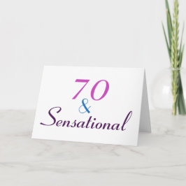 70およびセンセーショナルなパーソナライズ70番目の誕生日カード カード