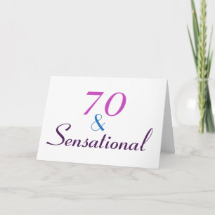 70およびセンセーショナルなパーソナライズ70番目の誕生日カード カード