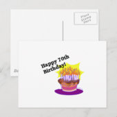 70お誕生日ケーキ ポストカード (正面/裏面)