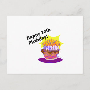 70お誕生日ケーキ ポストカード