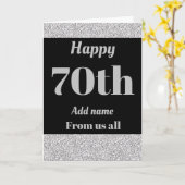 70かわいらしパーソナライズされた歳の誕生日カード カード (黄色い花)