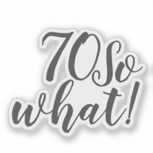 70そおもしろいそ何タイポグラフィ70誕生日 シール