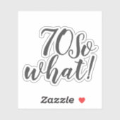 70そおもしろいそ何タイポグラフィ70誕生日 シール (シート)