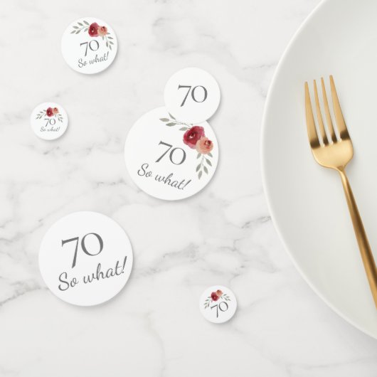 70そおもしろいの水の色フローラ70誕生日 コンフェッティ (グループ)