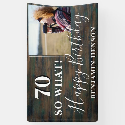 70そ素朴そ70th誕生日パーティーの写真 横断幕 (縦)