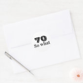 70だからおもしろい何ことわざ70誕生日 ラウンドシール (封筒)