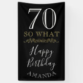 70だからおもしろい何引用文ブエレガントラック70誕生日 横断幕 (縦)
