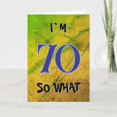 70だからおもしろい何引用文70誕生日 カード (正面)