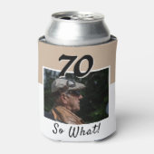 70だからおもしろい何引用文70誕生日 缶クーラー (缶正面)