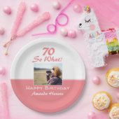 70だからおもしろい引用文70番目の誕生日写真 ペーパープレート (パーティー)