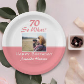 70だからおもしろい引用文70番目の誕生日写真 ペーパープレート