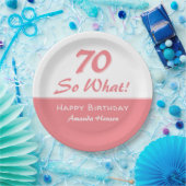 70だから何おもしろいことわざスクリプトピンク70誕生日 ペーパープレート (パーティー)