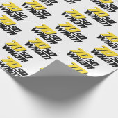 70だから何おもしろいタイポグラフィ70モダン番目の誕生日 ラッピングペーパー (角)