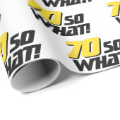 70だから何おもしろいタイポグラフィ70モダン番目の誕生日 ラッピングペーパー (ロールコーナー)