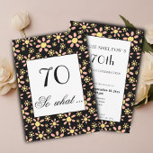 70だから何おもしろいフローラ70番目の誕生日招待状 招待状