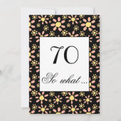70だから何おもしろいフローラ70番目の誕生日招待状 招待状 (正面)