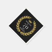 70だから何おもしろいローレルリースクラウン70誕生日 スタンダードカクテルナプキン (角)