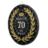 70だから何おもしろいローレルリースクラウン70誕生日 ダーツボード (正面右)