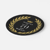 70だから何おもしろいローレルリースクラウン70誕生日 ペーパープレート (アングル)