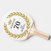 70だから何おもしろいローレルリースクラウン70誕生日 卓球ラケット (横)