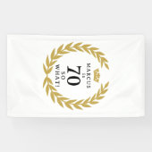 70だから何おもしろいローレルリースクラウン70誕生日 横断幕 (横)