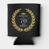 70だから何おもしろいローレルリースクラウン70誕生日 缶クーラー (正面)