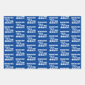 70だから何おもしろい引用文タイポグラフィ70誕生日 ラッピングペーパーシート (正面2)