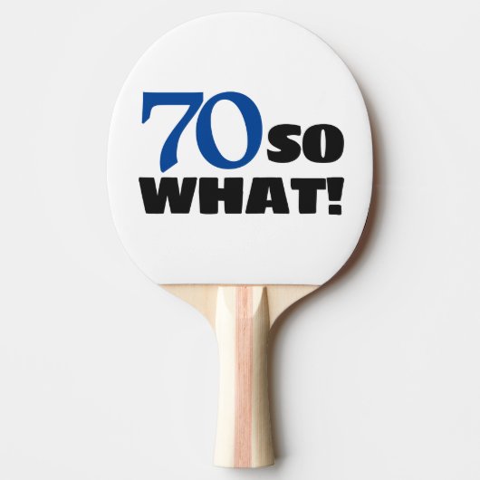 70だから何おもしろい引用文タイポグラフィ70誕生日 卓球ラケット (正面)