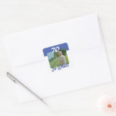 70だから何おもしろい引用文写真70th誕生日パーティー スクエアシール (封筒)