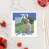 70だから何おもしろい引用文写真70th誕生日パーティー スタンダードカクテルナプキン (インサイチュ)