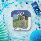 70だから何おもしろい引用文写真70th誕生日パーティー ペーパープレート (パーティー)