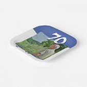 70だから何おもしろい引用文写真70th誕生日パーティー ペーパープレート (傾斜あり)