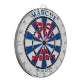 70だから何おもしろい引用文70th誕生日ダーツボード ダーツボード (正面左)