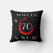 70だから何おもしろい赤ワイン70誕生日 クッション (裏面)