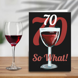 70だから何やる気を起こさせる赤ワイン70誕生日 カード