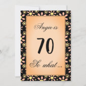 70だから何デイジーフラワーフローラ70th誕生日パーティー 招待状 (正面)