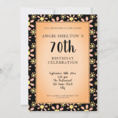 70だから何デイジーフラワーフローラ70th誕生日パーティー 招待状 (裏面)