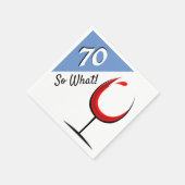 70だから何レッドワイングラス70誕生日 スタンダードカクテルナプキン (角)