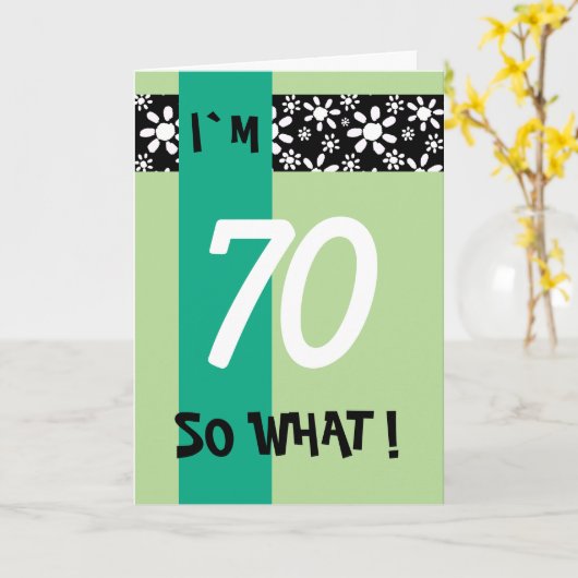 70だから何感動的フローラ70誕生日 カード (黄色い花)