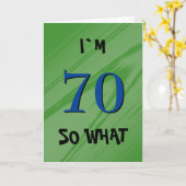 70だから何70番目の誕生日おもしろい引用文 カード (黄色い花)