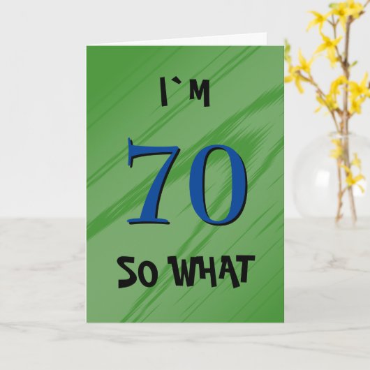 70だから何70番目の誕生日おもしろい引用文 カード (黄色い花)