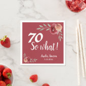 70だから何Red Waterカラーバラ70誕生日 スタンダードカクテルナプキン (インサイチュ)